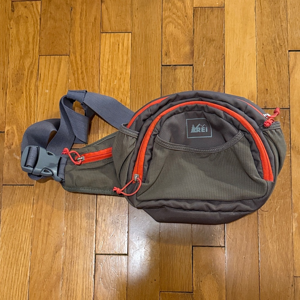 REI Gray and Red Hip Pack